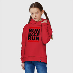 Толстовка оверсайз детская Run Вася Run, цвет: красный — фото 2