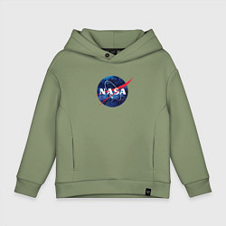 Толстовка оверсайз детская NASA: Cosmic Logo, цвет: авокадо