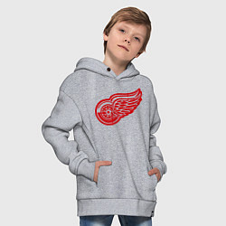 Толстовка оверсайз детская Detroit Red Wings: Pavel Datsyuk, цвет: меланж — фото 2