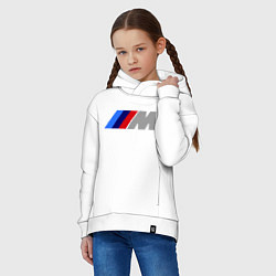 Толстовка оверсайз детская BMW M, цвет: белый — фото 2
