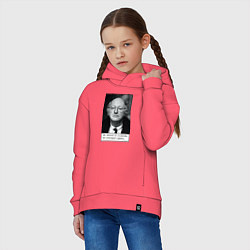 Толстовка оверсайз детская Иосиф Бродский, цвет: коралловый — фото 2