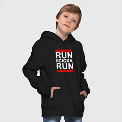 Толстовка оверсайз детская Run Ксюха Run, цвет: черный — фото 2