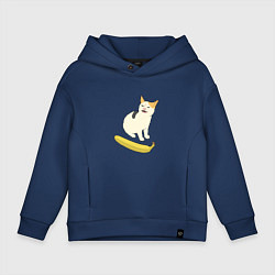 Детское худи оверсайз Cat no banana meme