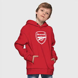 Толстовка оверсайз детская FC Arsenal, цвет: красный — фото 2