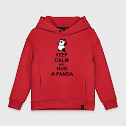Детское худи оверсайз Keep Calm & Hug A Panda