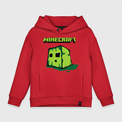 Толстовка оверсайз детская Minecraft Creeper, цвет: красный