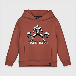Детское худи оверсайз Train hard тренируйся усердно