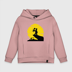 Толстовка оверсайз детская Homer & Bart, цвет: пыльно-розовый
