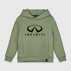 Толстовка оверсайз детская Infiniti logo, цвет: авокадо