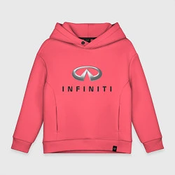 Толстовка оверсайз детская Logo Infiniti, цвет: коралловый