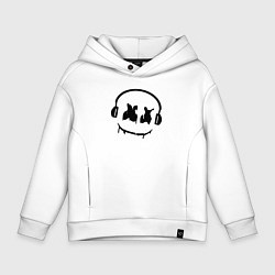 Толстовка оверсайз детская Marshmello Music, цвет: белый