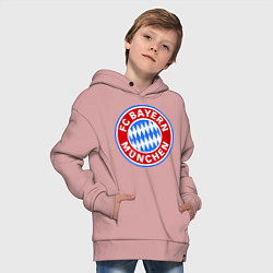 Толстовка оверсайз детская Bayern Munchen FC, цвет: пыльно-розовый — фото 2
