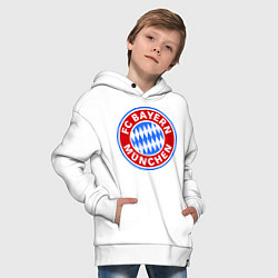 Толстовка оверсайз детская Bayern Munchen FC, цвет: белый — фото 2