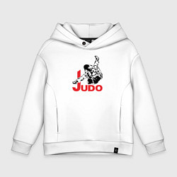 Толстовка оверсайз детская Judo Master, цвет: белый