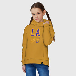 Толстовка оверсайз детская Lebron 23: Los Angeles, цвет: горчичный — фото 2