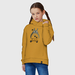 Толстовка оверсайз детская My Neighbor Totoro, цвет: горчичный — фото 2