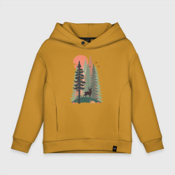 Толстовка оверсайз детская Forest Adventure, цвет: горчичный