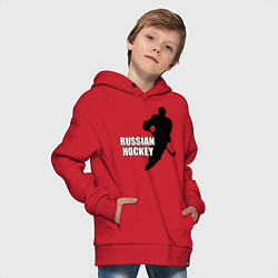 Толстовка оверсайз детская Russian Red Hockey, цвет: красный — фото 2