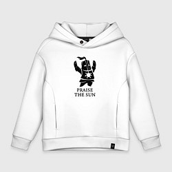 Толстовка оверсайз детская Praise the Sun, цвет: белый