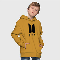 Толстовка оверсайз детская BTS J-HOPE, цвет: горчичный — фото 2