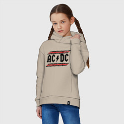 Толстовка оверсайз детская AC/DC Voltage, цвет: миндальный — фото 2