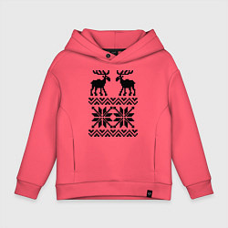 Детское худи оверсайз Узор с оленями