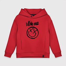 Толстовка оверсайз детская BLINK-182, цвет: красный