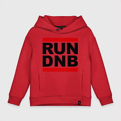 Толстовка оверсайз детская RUN DNB, цвет: красный