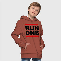 Толстовка оверсайз детская RUN DNB, цвет: кирпичный — фото 2