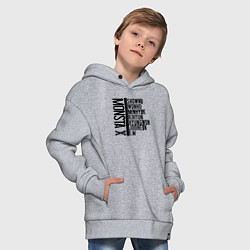 Толстовка оверсайз детская MONSTA X, цвет: меланж — фото 2