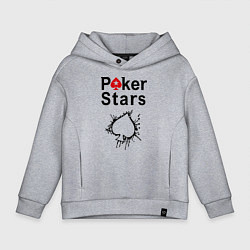 Толстовка оверсайз детская Poker Stars, цвет: меланж