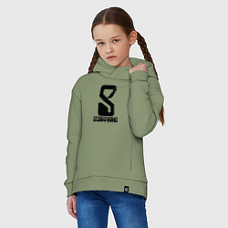 Толстовка оверсайз детская Scorpions logo, цвет: авокадо — фото 2