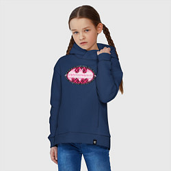 Толстовка оверсайз детская Batgirl, цвет: тёмно-синий — фото 2