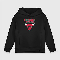 Толстовка оверсайз детская CHICAGO BULLS, цвет: черный