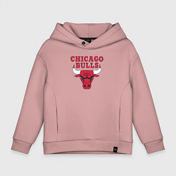 Толстовка оверсайз детская CHICAGO BULLS, цвет: пыльно-розовый