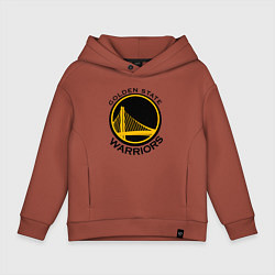 Толстовка оверсайз детская GOLDEN STATE WARRIORS, цвет: кирпичный