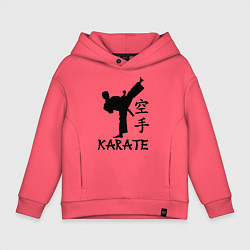 Толстовка оверсайз детская Karate craftsmanship, цвет: коралловый