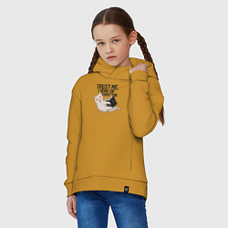 Толстовка оверсайз детская Я работаю за Компьютером, цвет: горчичный — фото 2