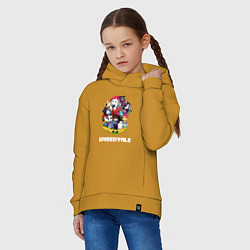 Толстовка оверсайз детская UNDERTALE, цвет: горчичный — фото 2