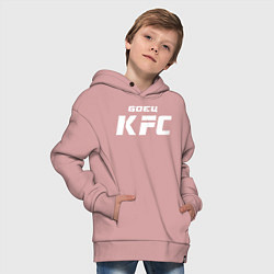 Толстовка оверсайз детская Боец KFC, цвет: пыльно-розовый — фото 2