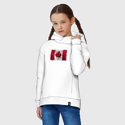 Толстовка оверсайз детская Канада, цвет: белый — фото 2