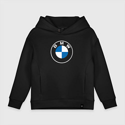 Толстовка оверсайз детская BMW LOGO 2020, цвет: черный