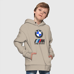Толстовка оверсайз детская BMW BOSS, цвет: миндальный — фото 2