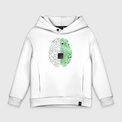 Толстовка оверсайз детская Программист, цвет: белый