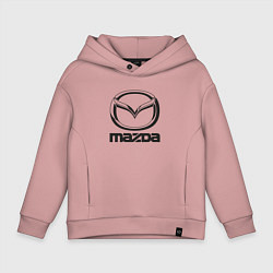 Толстовка оверсайз детская MAZDA LOGO, цвет: пыльно-розовый