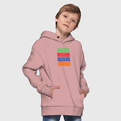 Толстовка оверсайз детская South Park лица, цвет: пыльно-розовый — фото 2