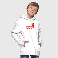 Толстовка оверсайз детская СССР, цвет: белый — фото 2