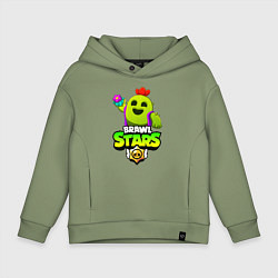 Толстовка оверсайз детская BRAWL STARS SPIKE, цвет: авокадо