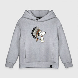 Толстовка оверсайз детская Snoopy, цвет: меланж