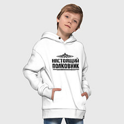 Толстовка оверсайз детская Настоящий полковник, цвет: белый — фото 2